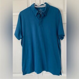 Tommy John Polo NWOT Second Skin Comfort Shirt Blue Short Sleeve size Large